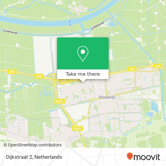 Dijkstraat 2, 5141 JL Waalwijk kaart
