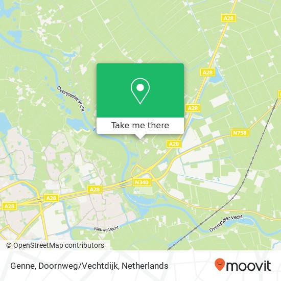 Genne, Doornweg/Vechtdijk kaart