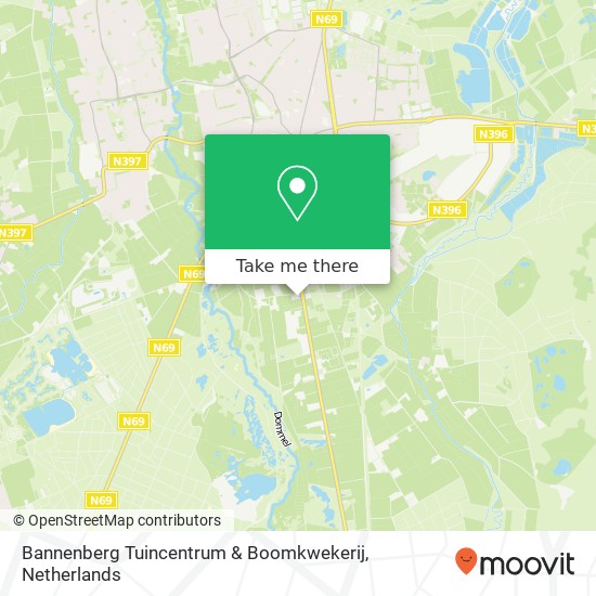 Bannenberg Tuincentrum & Boomkwekerij, Hoeve 1 kaart