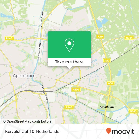 Kervelstraat 10, 7322 PT Apeldoorn kaart