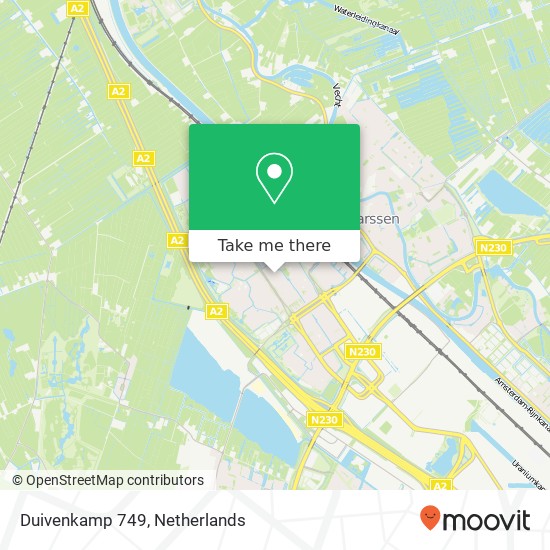 Duivenkamp 749, Duivenkamp 749, 3607 VD Maarssen, Nederland kaart