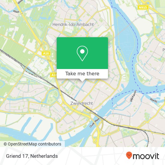 Griend 17, Griend 17, 3331 GE Zwijndrecht, Nederland kaart