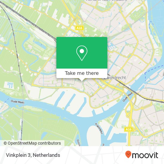 Vinkplein 3, 3334 VE Zwijndrecht kaart