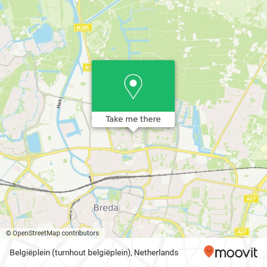Belgiëplein (turnhout belgiëplein), 4826 Breda kaart