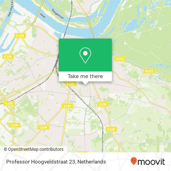 Professor Hoogveldstraat 23, 6524 PK Nijmegen kaart