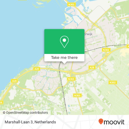 Marshall-Laan 3, 3844 AX Harderwijk kaart