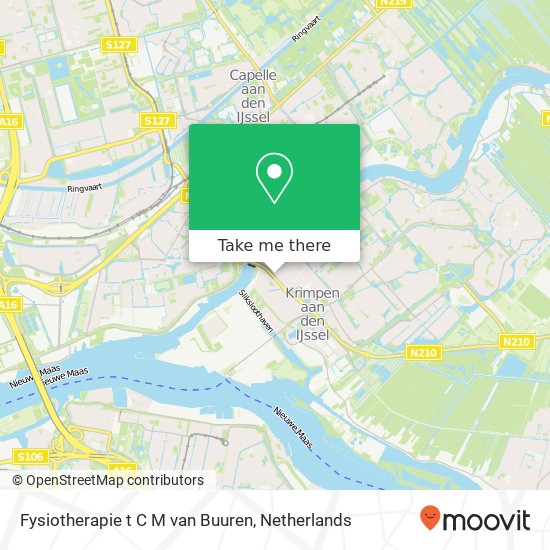 Fysiotherapie t C M van Buuren, Rotterdamseweg 31 kaart