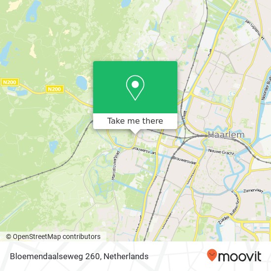 Bloemendaalseweg 260, Bloemendaalseweg 260, 2051 BA Overveen, Nederland kaart