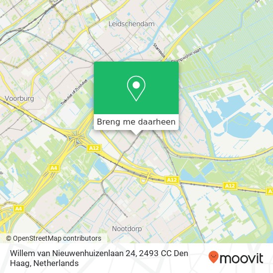 Willem van Nieuwenhuizenlaan 24, 2493 CC Den Haag kaart