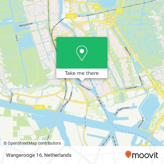 Wangerooge 16, Wangerooge 16, 1506 EW Zaandam, Nederland kaart