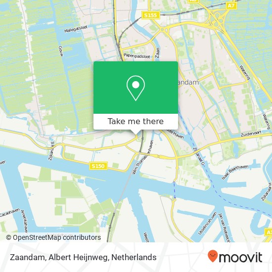 Zaandam, Albert Heijnweg kaart