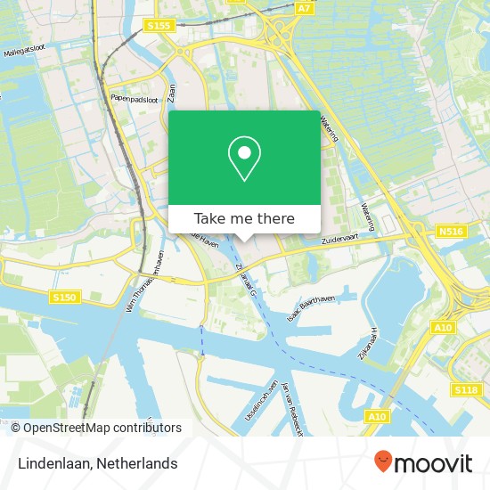 Lindenlaan, Lindenlaan, 1505 Zaandam, Nederland kaart