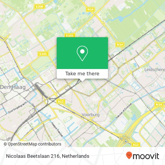 Nicolaas Beetslaan 216, 2273 RH Voorburg kaart