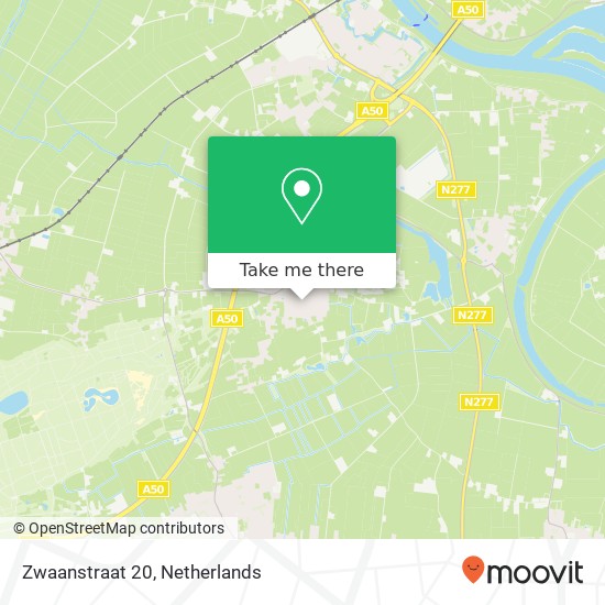 Zwaanstraat 20, 5373 BL Herpen kaart