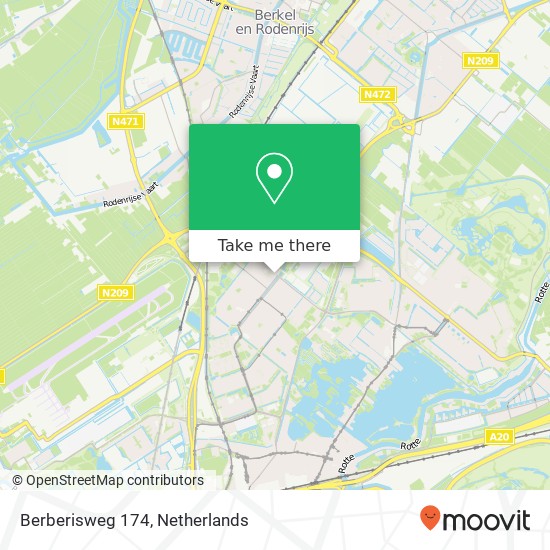Berberisweg 174, 3053 PJ Rotterdam kaart