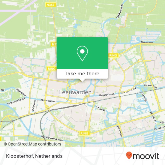 Kloosterhof, 8911 Leeuwarden kaart