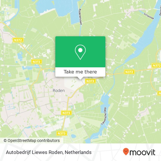Autobedrijf Liewes Roden, Ceintuurbaan Noord 133 kaart