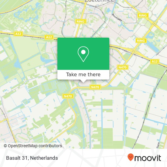 Basalt 31, 2719 TP Zoetermeer kaart