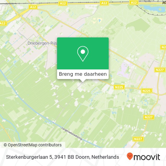 Sterkenburgerlaan 5, 3941 BB Doorn kaart