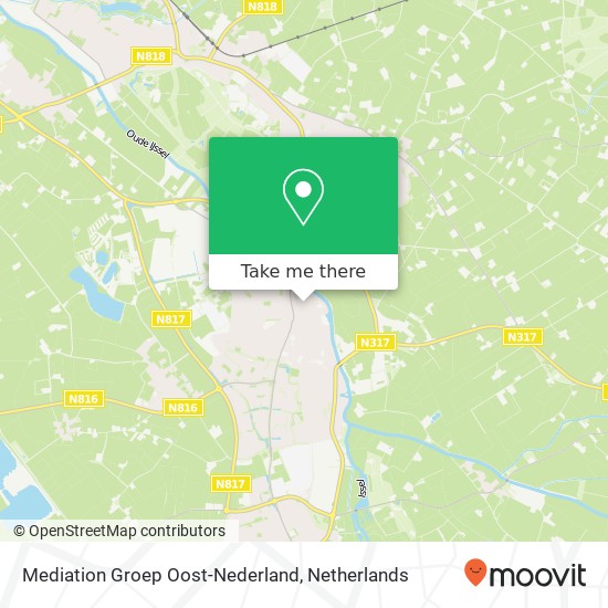 Mediation Groep Oost-Nederland, Emailleplein kaart