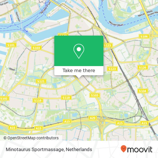Minotaurus Sportmassage, Korte Kromhout 14 kaart