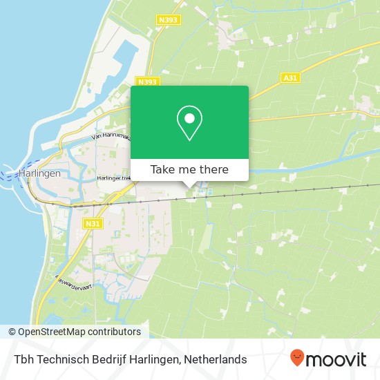 Tbh Technisch Bedrijf Harlingen, Oude Trekweg 102A kaart