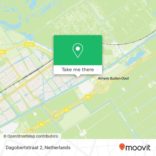 Dagobertstraat 2, 1336 ZD Almere-Buiten kaart