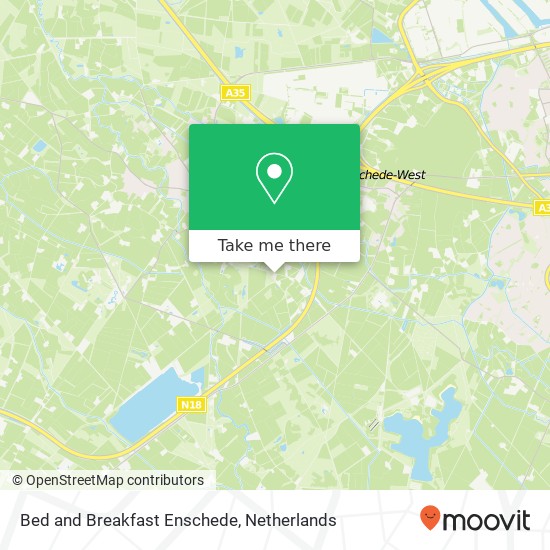 Bed and Breakfast Enschede kaart