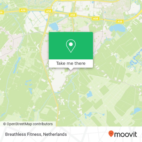 Breathless Fitness, Bergstraat 104 kaart