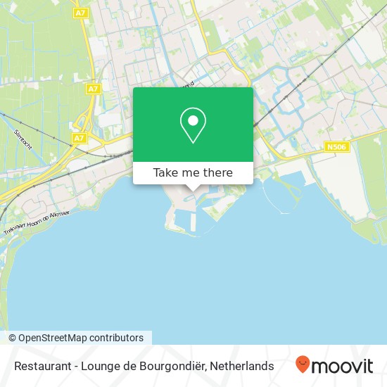 Restaurant - Lounge de Bourgondiër, Appelhaven 26 kaart