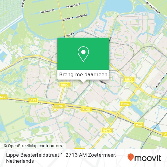 Lippe-Biesterfeldstraat 1, 2713 AM Zoetermeer kaart