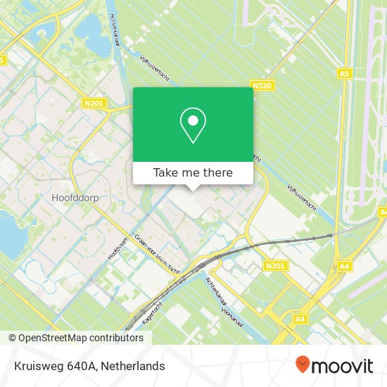 Kruisweg 640A, Kruisweg 640A, 2132 CJ Hoofddorp, Nederland kaart