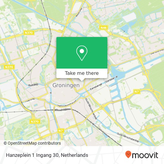 Hanzeplein 1 Ingang 30, Hanzeplein 1 Ingang 30, 9713 GZ Groningen, Nederland kaart