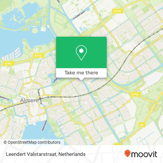 Leendert Valstarstraat, 1318 CK Almere-Stad kaart