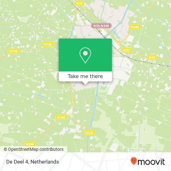 De Deel 4, 8102 KS Raalte kaart