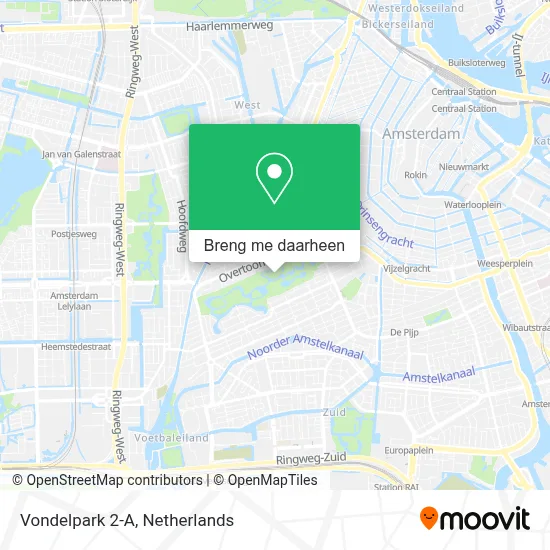 Vondelpark 2-A kaart