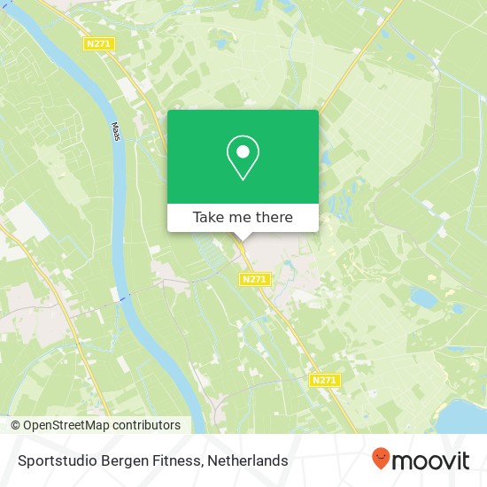 Sportstudio Bergen Fitness, Siebengewaldseweg 24 kaart