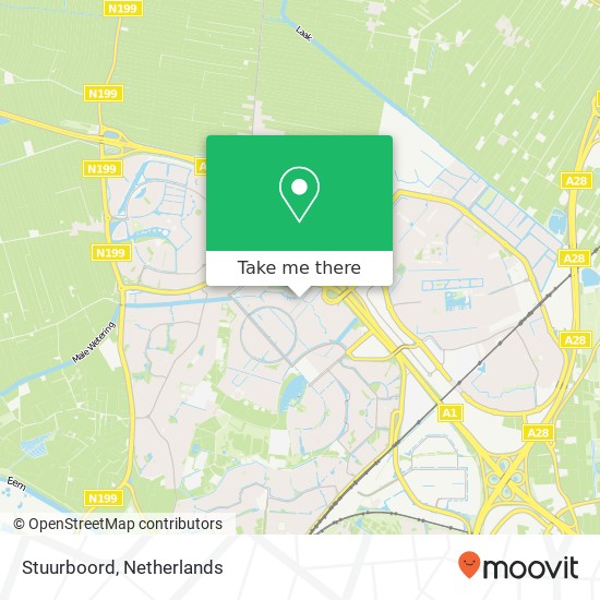 Stuurboord, 3823 TG Amersfoort kaart