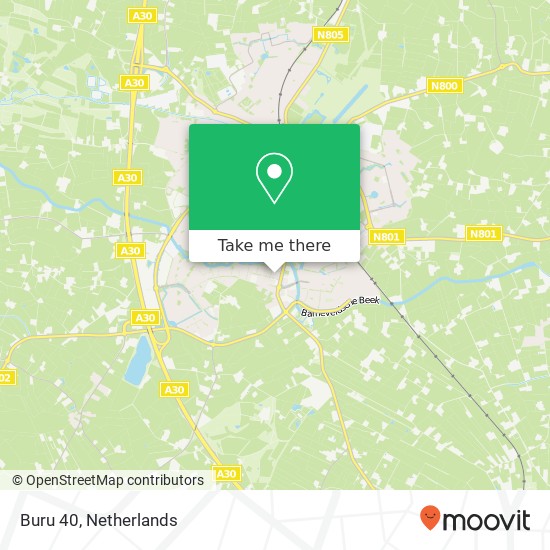 Buru 40, Buru 40, 3772 EX Barneveld, Nederland kaart