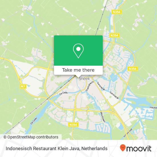 Indonesisch Restaurant Klein Java, Wijde Noorderhorne 18 kaart