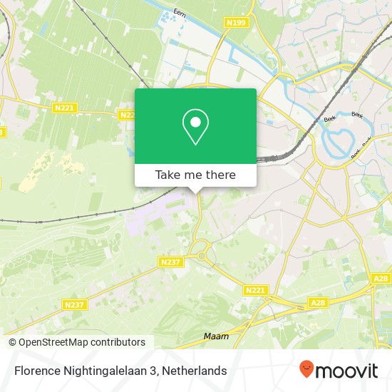 Florence Nightingalelaan 3, 3818 LV Amersfoort kaart