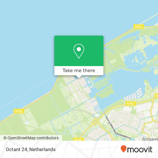 Octant 24, 1319 DR Almere-Stad kaart