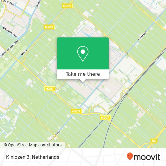 Kinlozen 3, 2151 XA Nieuw-Vennep kaart