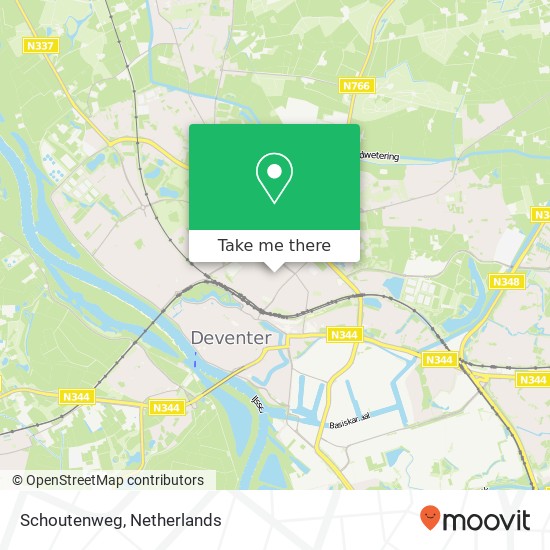 Schoutenweg, Schoutenweg, Deventer, Nederland kaart