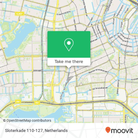 Sloterkade 110-127, Sloterkade 110-127, 1058 HL Amsterdam, Nederland kaart