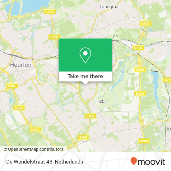 De Wendelstraat 43, 6372 VT Landgraaf kaart