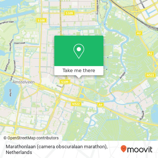 Marathonlaan (camera obscuralaan marathon), 1183 JV Amstelveen kaart