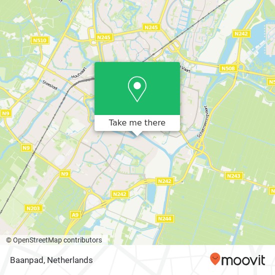 Baanpad, Baanpad, 1813 Alkmaar, Nederland kaart