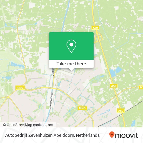 Autobedrijf Zevenhuizen Apeldoorn kaart