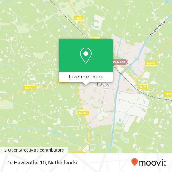 De Havezathe 10, 8101 XZ Raalte kaart